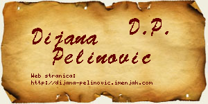 Dijana Pelinović vizit kartica